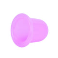 Pink silicone cup on a white background
